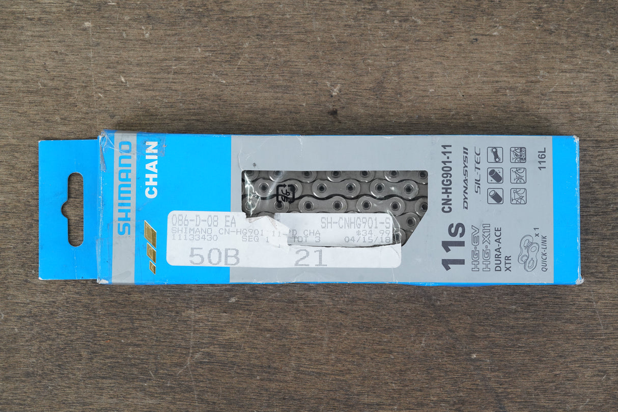 NEW 116L Shimano Dura-Ace/XTR CN-HG901 11 Speed Road Chain 116 Links