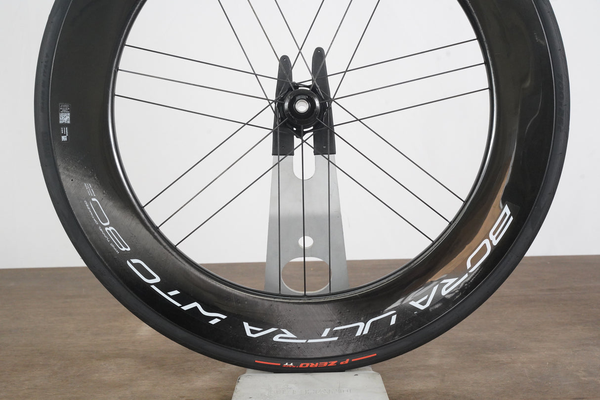 FRONT Campagnolo Bora Ultra WTO 80 Carbon Tubeless Clincher Disc Brake Wheel