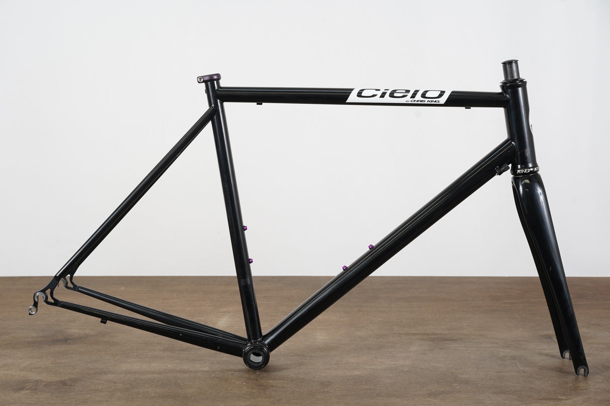 56cm Chris King Cielo Steel Rim Brake Road Frameset