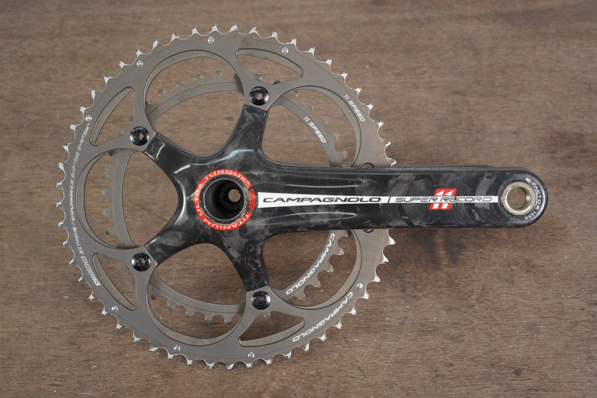 177.5mm 53/39T Campagnolo Super Record Titanium 11 Speed Carbon Crankset