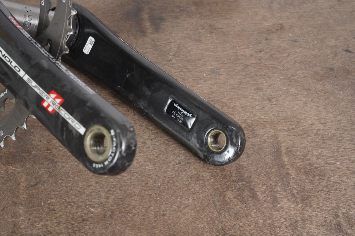 177.5mm 53/39T Campagnolo Super Record Titanium 11 Speed Carbon Crankset
