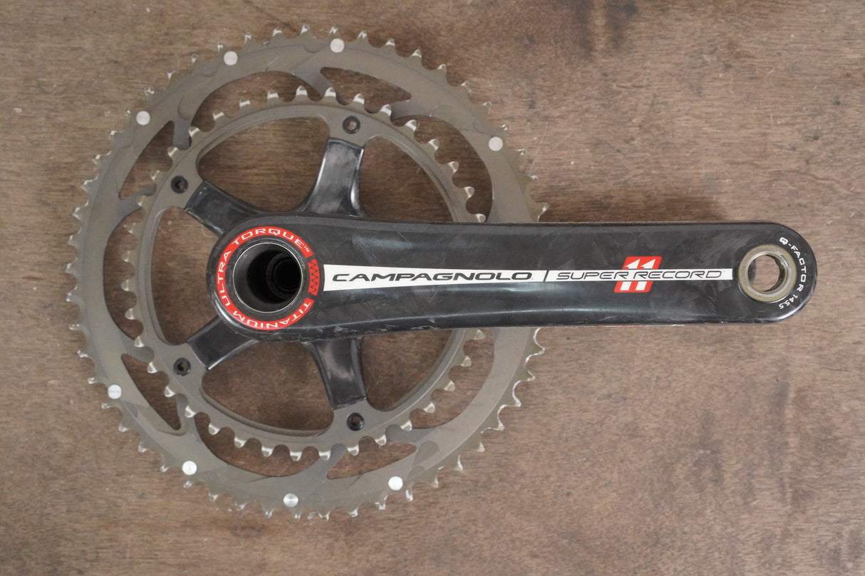 177.5mm 53/39T Campagnolo Super Record Titanium 11 Speed Carbon Crankset