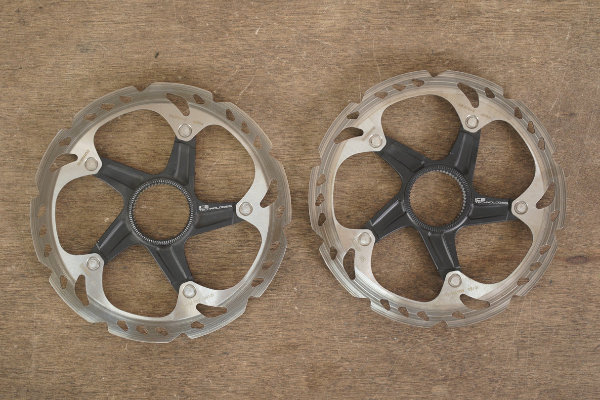 (2) 160mm Shimano Deore XT SM-RT81-S Center Lock Disc Brake Road CX MTB Rotors