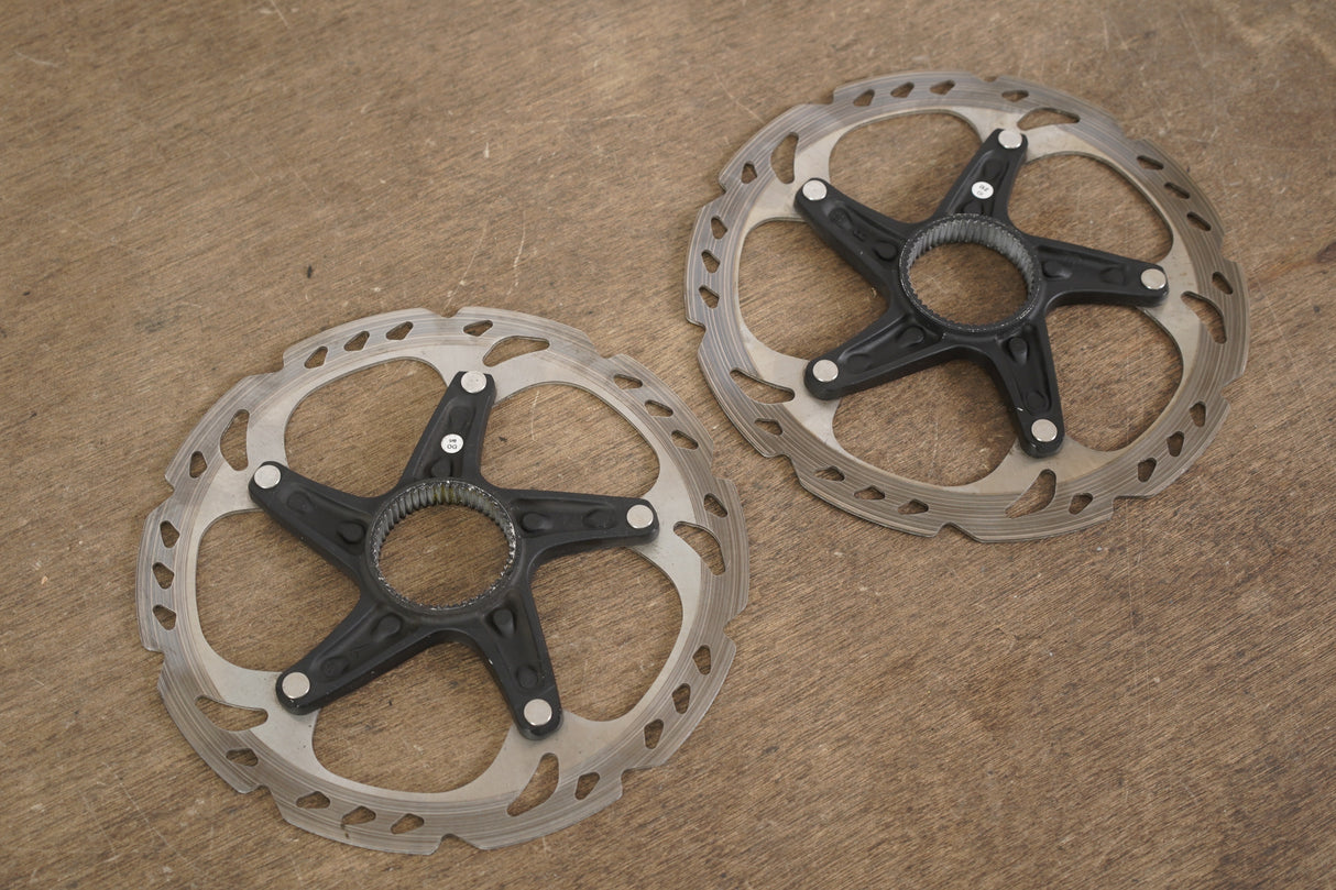 (2) 160mm Shimano Deore XT SM-RT81-S Center Lock Disc Brake Road CX MTB Rotors