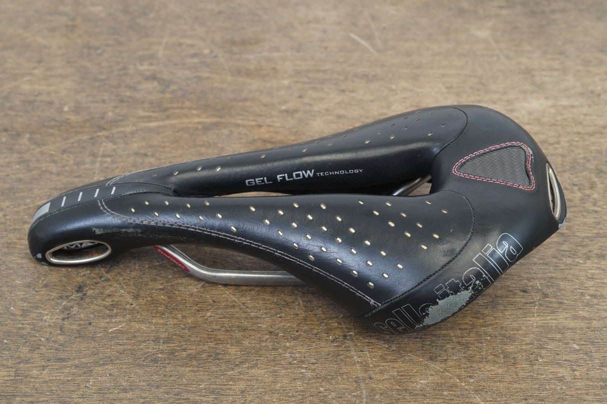 143mm Selle Italia Max Gel Flow Vanox Rail Road Saddle 318g