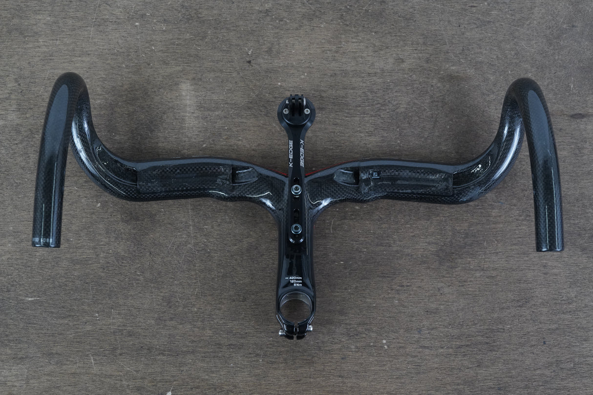 42cm 120mm FSA Plasma Integrated Carbon Barstem Handlebar + Mount 1 1/8"