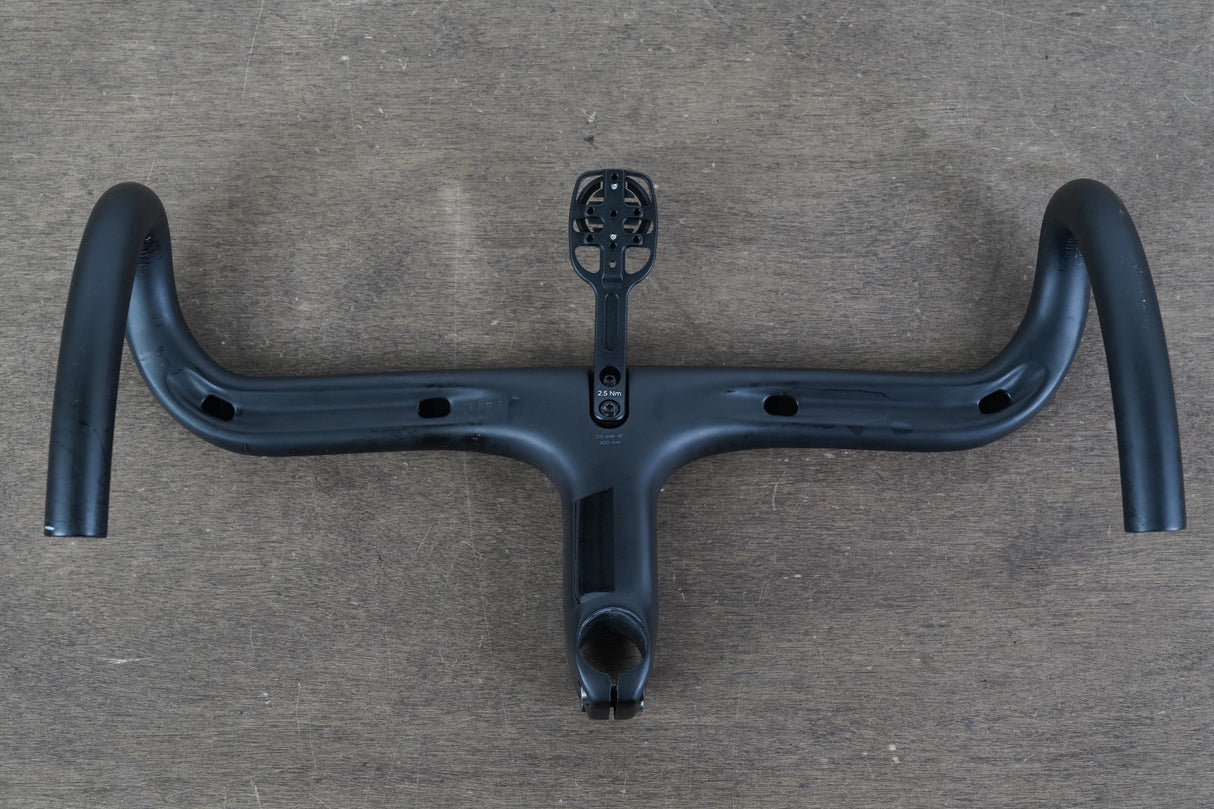 40cm 110mm -6 Degree Black Inc. Carbon Barstem Handlebar + Mount 1 1/8"