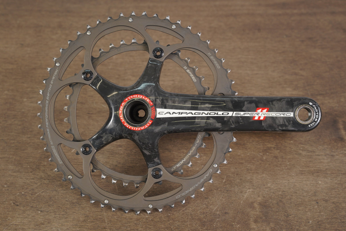 172.5mm 53/39T Campagnolo Super Record Titanium 11 Speed Carbon Crankset