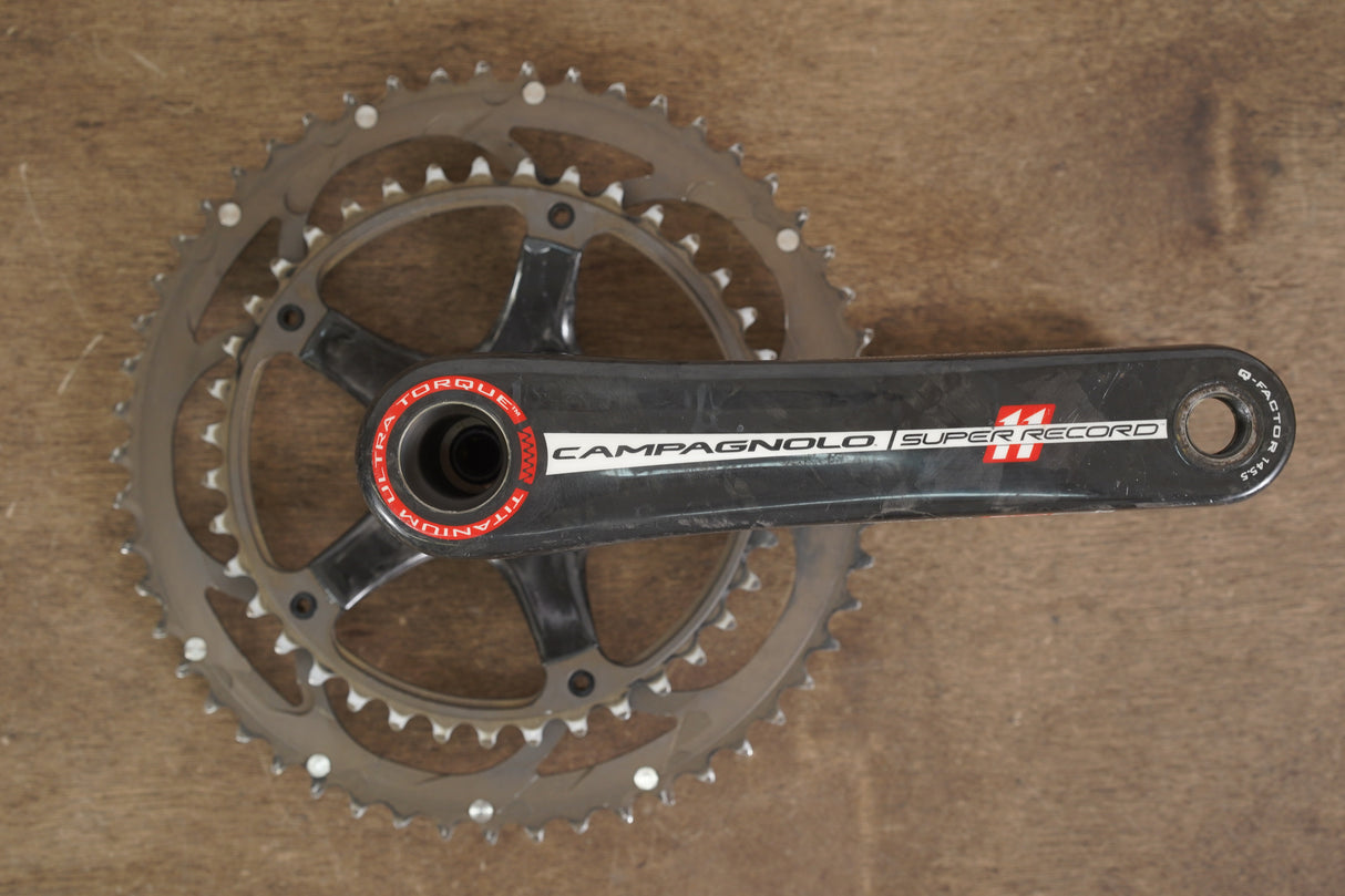 172.5mm 53/39T Campagnolo Super Record Titanium 11 Speed Carbon Crankset