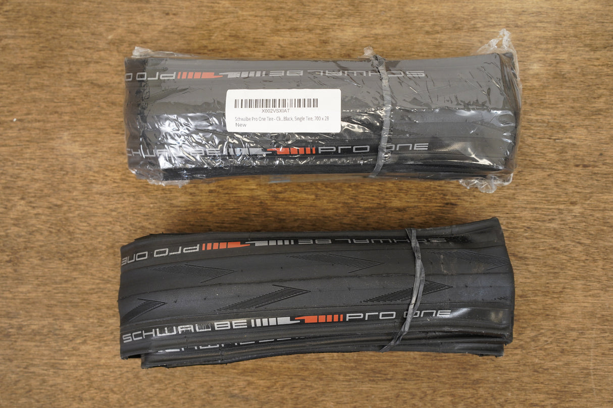 (2) NEW 700x28C 28mm Schwalbe Pro One Clincher Road Tires
