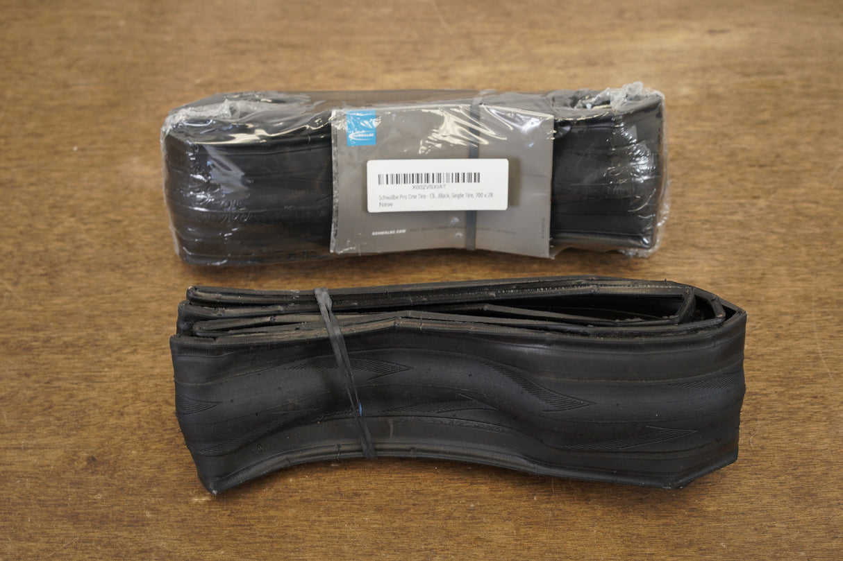 (2) NEW 700x28C 28mm Schwalbe Pro One Clincher Road Tires