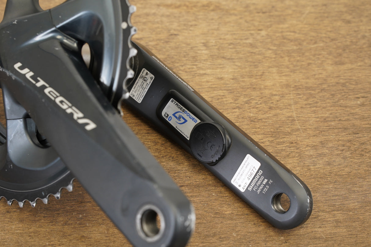172.5mm 52/36T Shimano Ultegra FC-R8000 Stages Power Meter Crankset 8000