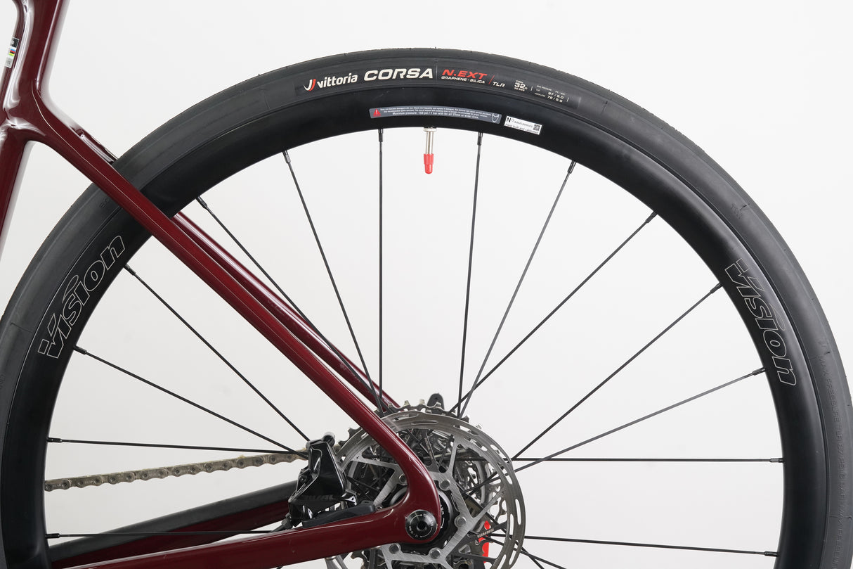 NEW 2025 56cm Cervelo Caledonia 5 Carmine Rival AXS Carbon Disc Road Bike
