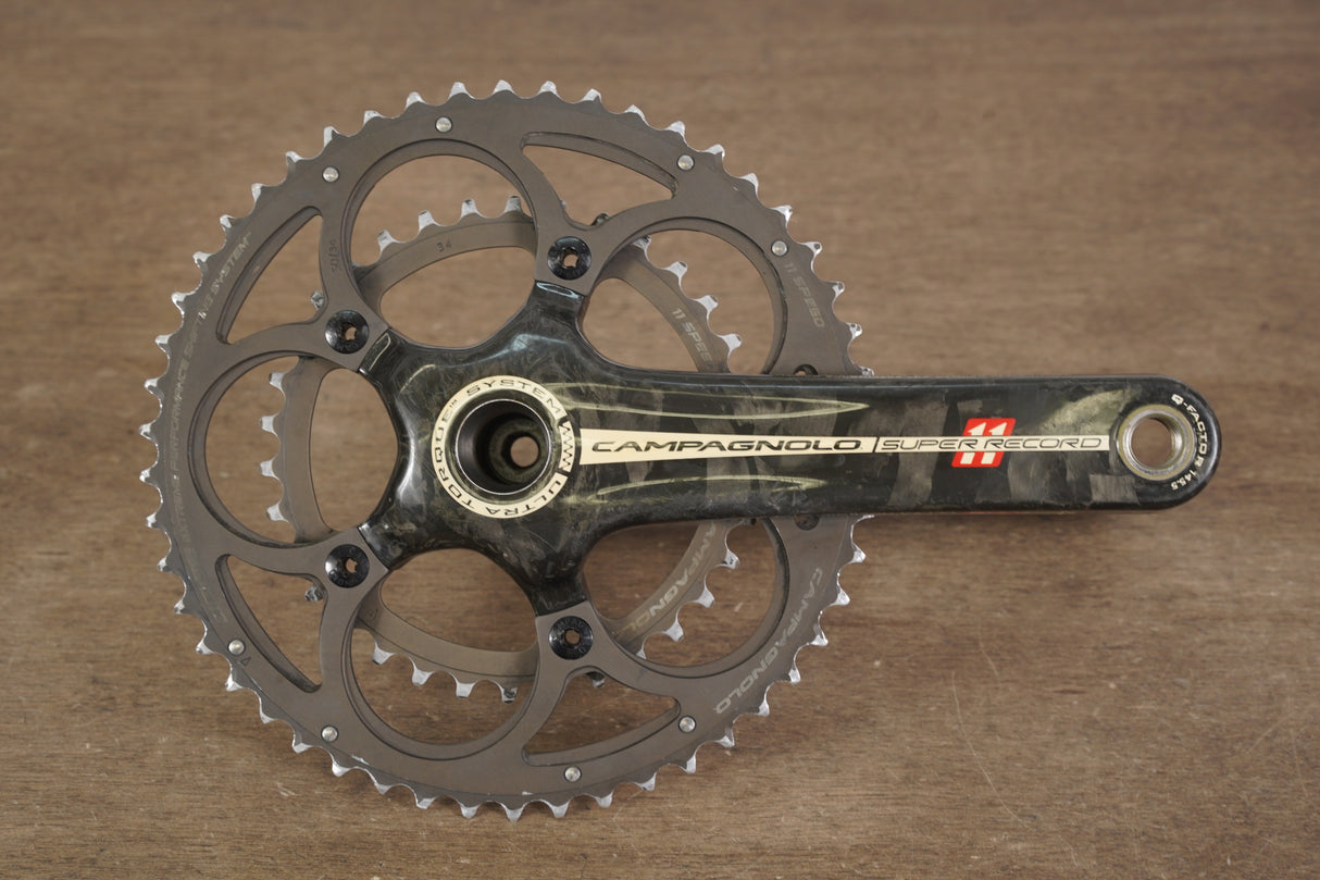 172.5mm 50/34T Campagnolo Super Record 11 Speed Carbon Crankset