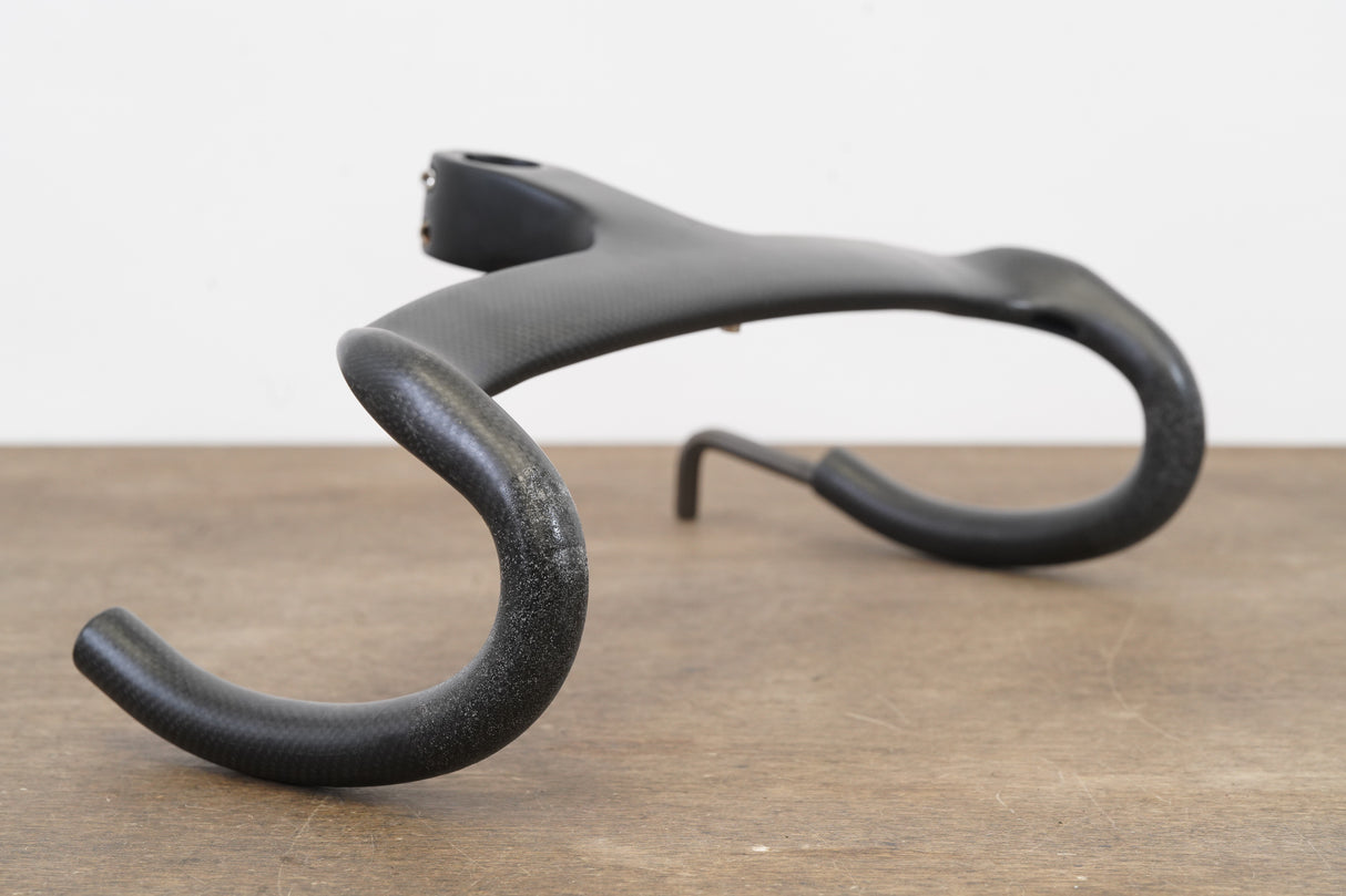 38cm Generic 100mm -6 Degree Integrated Carbon Barstem Handlebar 1 1/8"