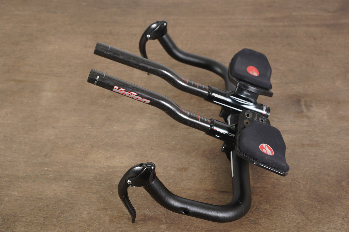 41cm Cannondale Alloy Aero TT Handlebar + Vision Vector Carbon Extensions TT Triathlon