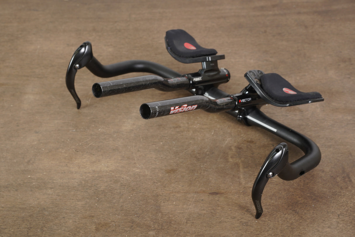 41cm Cannondale Alloy Aero TT Handlebar + Vision Vector Carbon Extensions TT Triathlon