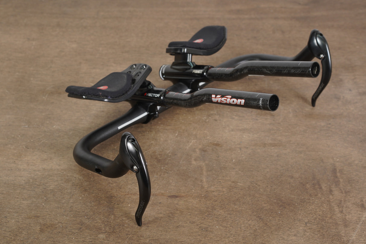 41cm Cannondale Alloy Aero TT Handlebar + Vision Vector Carbon Extensions TT Triathlon