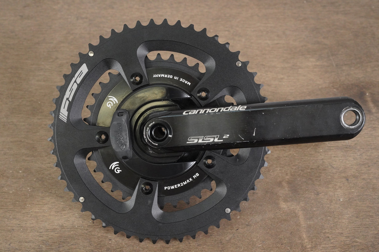 175mm 52/36T BB30 Cannondale SiSL2 Hollowgram Power2Max Power Meter Crankset