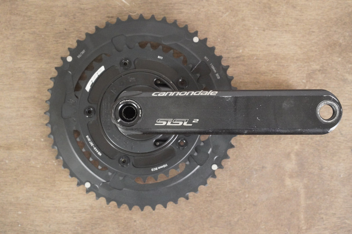 175mm 52/36T BB30 Cannondale SiSL2 Hollowgram Power2Max Power Meter Crankset