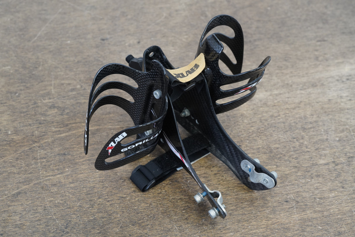 XLAB Carbon Wing 400i Water Bottle Cage Mount + (2) Gorilla X Carbon Bottle Cages
