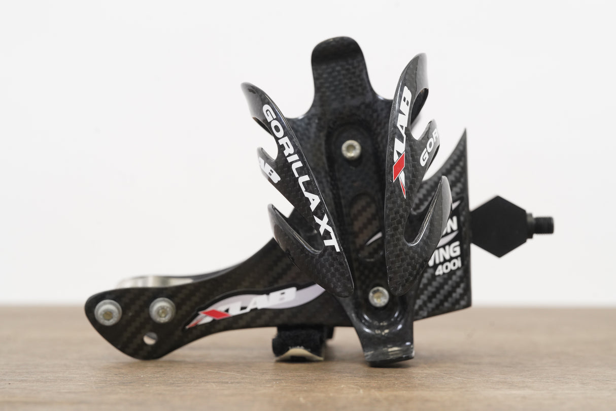 XLAB Carbon Wing 400i Water Bottle Cage Mount + (2) Gorilla X Carbon Bottle Cages