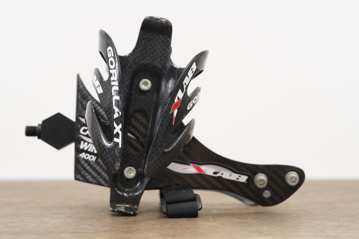 XLAB Carbon Wing 400i Water Bottle Cage Mount + (2) Gorilla X Carbon Bottle Cages