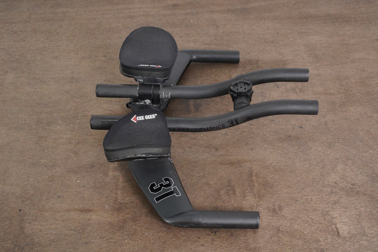 40cm 3T Brezza II Team Carbon Base Bar + Carbon 3T Extensions TT Triathlon Handlebar