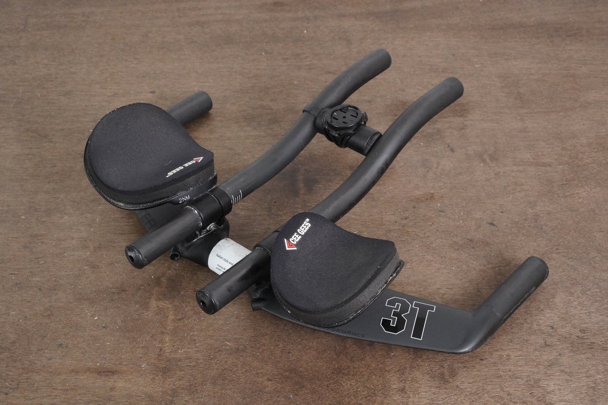 40cm 3T Brezza II Team Carbon Base Bar + Carbon 3T Extensions TT Triathlon Handlebar