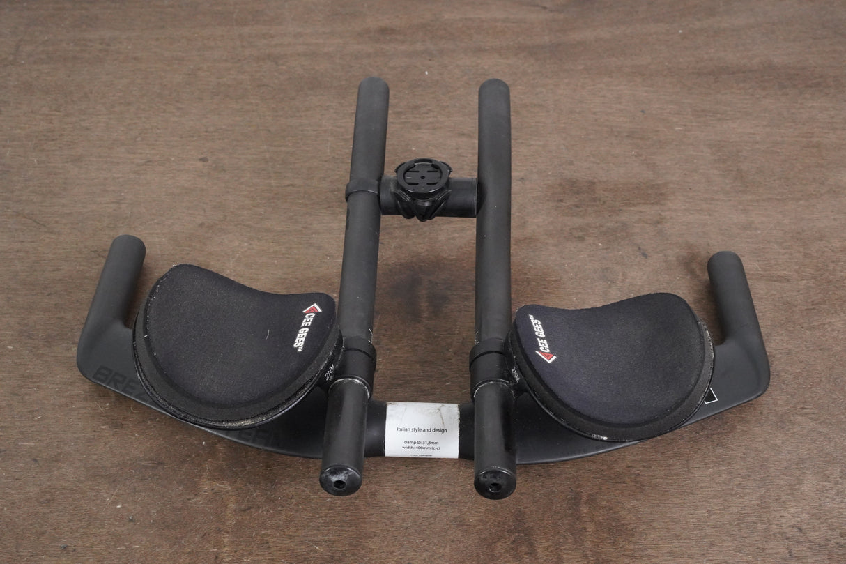 40cm 3T Brezza II Team Carbon Base Bar + Carbon 3T Extensions TT Triathlon Handlebar