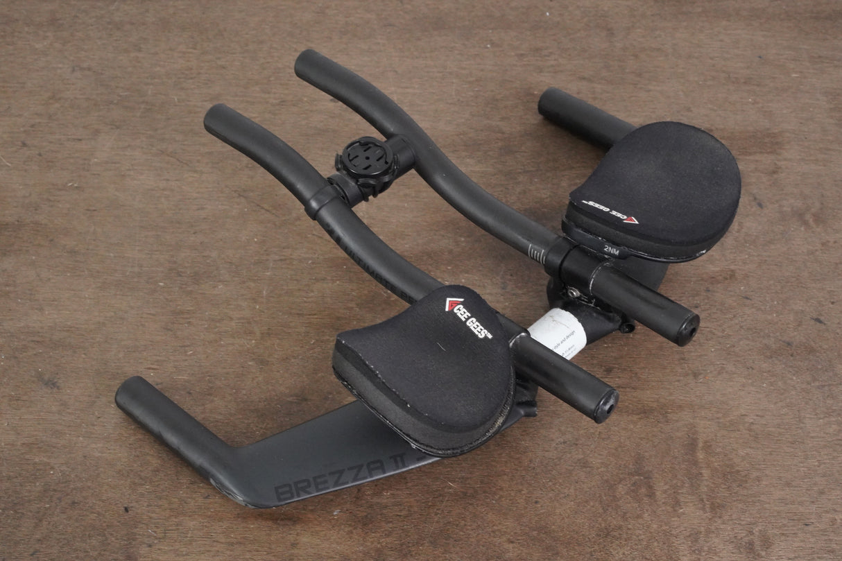 40cm 3T Brezza II Team Carbon Base Bar + Carbon 3T Extensions TT Triathlon Handlebar