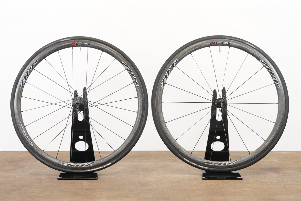 Zipp 202 Firecrest Powertap Carbon Clincher Rim Brake Wheelset Campagnolo 10 Speed