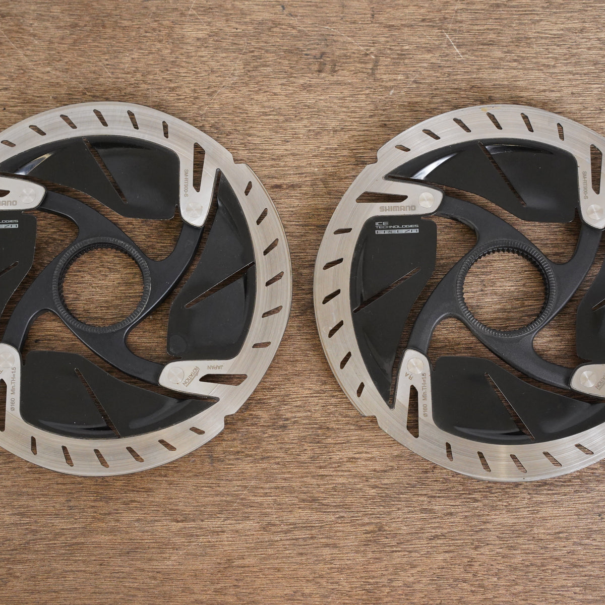 (2) 160mm Shimano DuraAce SMRT900S Center Lock Disc Brake Rotors