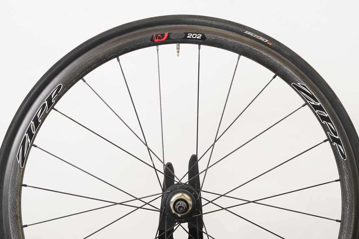Zipp 202 Firecrest Powertap Carbon Clincher Rim Brake Wheelset Campagnolo 10 Speed