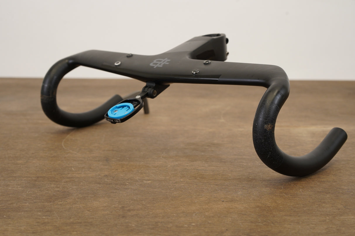 38cm 100mm -6 Degree Black Inc. AB03 Carbon Barstem Handlebar + Mount 1 1/8"