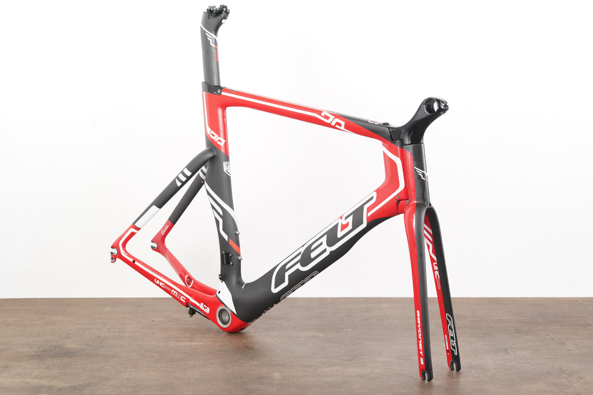 58cm Felt DA3 Carbon Aero Rim Brake TT Triathlon Frameset + Stem DA 3