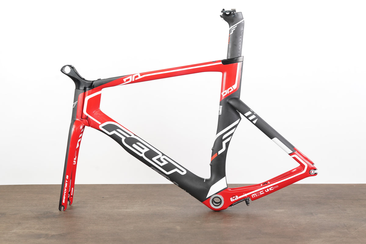 58cm Felt DA3 Carbon Aero Rim Brake TT Triathlon Frameset + Stem DA 3