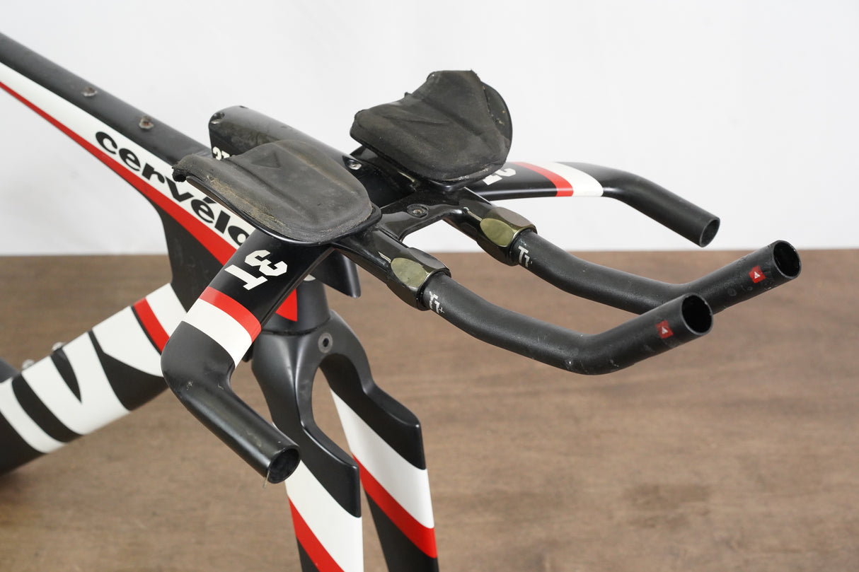 51cm Cervelo P5 TT Triathlon Carbon Rim Brake Frameset + Aero Handlebar