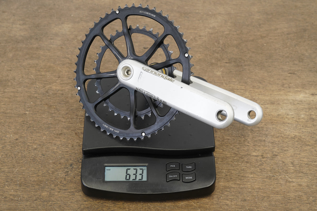 172.5mm 52/36T BB30 Cannondale Si Spidering Hollowgram Road Crankset 633g