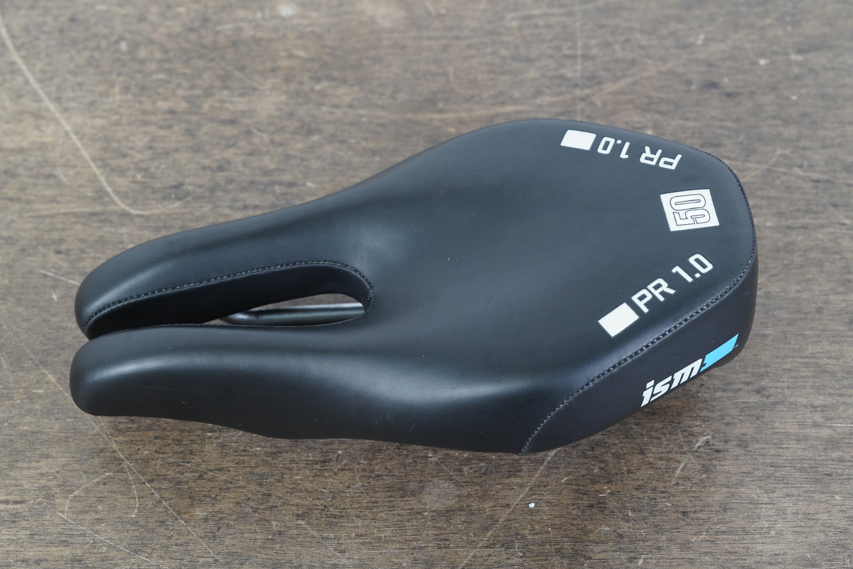 128mm ISM PR 1.0 50 Satin Steel Rail TT Triathlon Road Saddle 333g