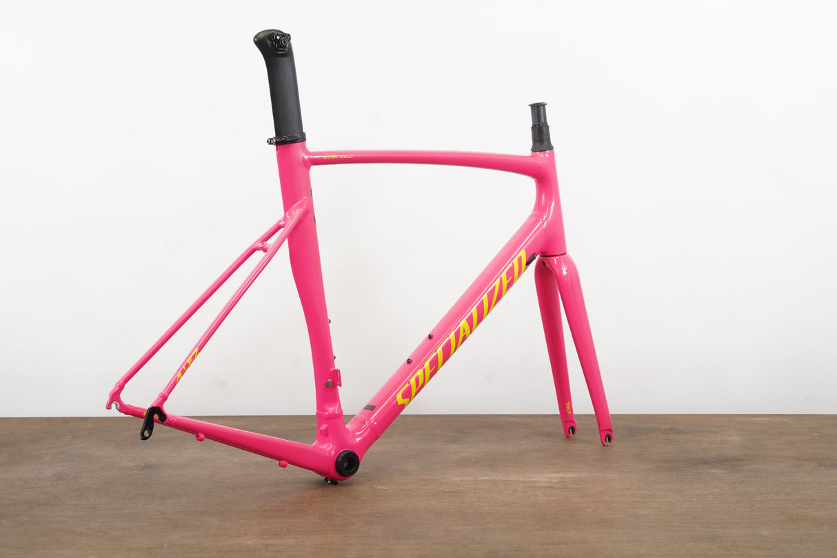 61cm Specialized Allez Sprint V1 Acid Pink Alloy Rim Brake Road Frameset