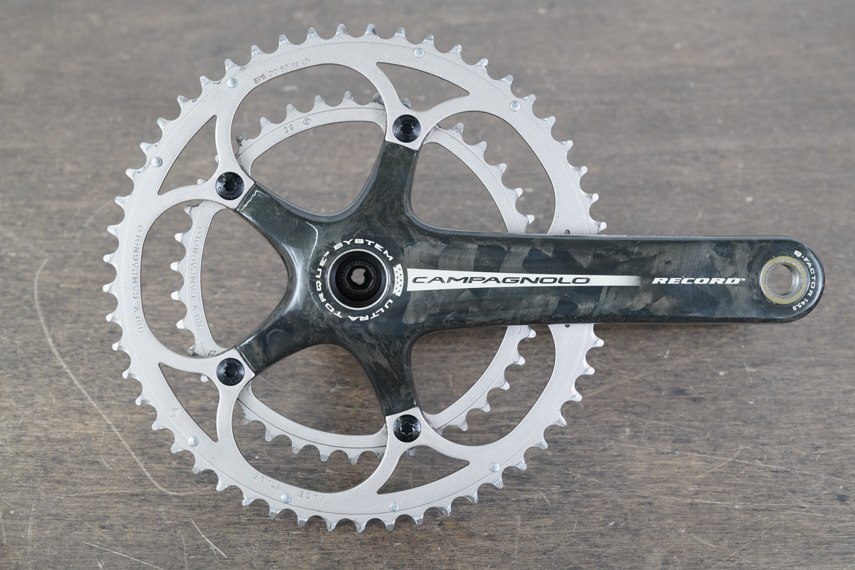 177.5mm 53/39T Campagnolo Record 10 Speed Carbon Crankset 669g