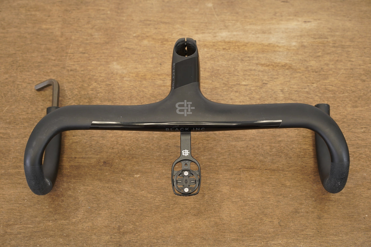 40cm 100mm -6 Degree Black Inc. Carbon Barstem Handlebar + Mount 1 1/8"