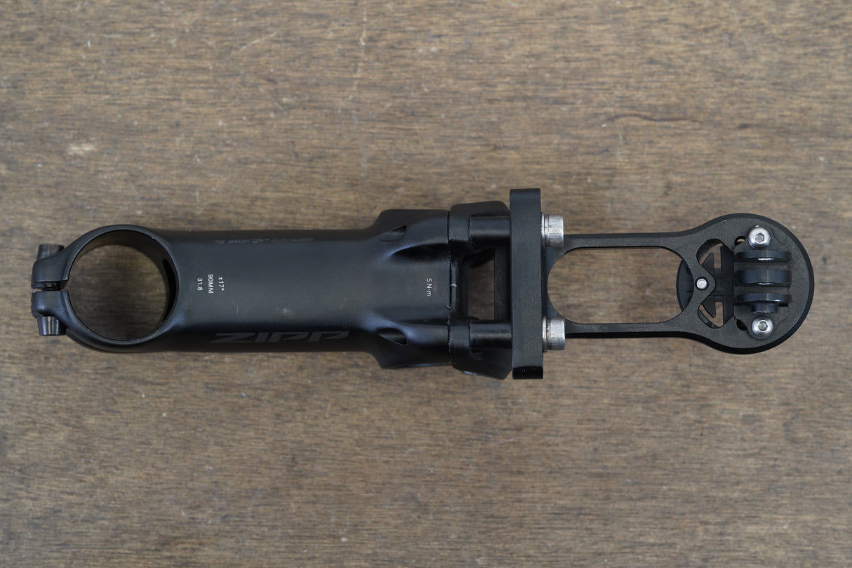 Zipp Service Course SL 90mm ±17 Degree Alloy Stem + Mount 175g 1 1/8" 31.8mm