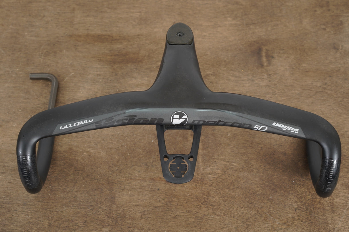 40cm Vision Metron 5D 120mm -6 Degree Integrated Carbon Barstem Handlebar 1 1/8"