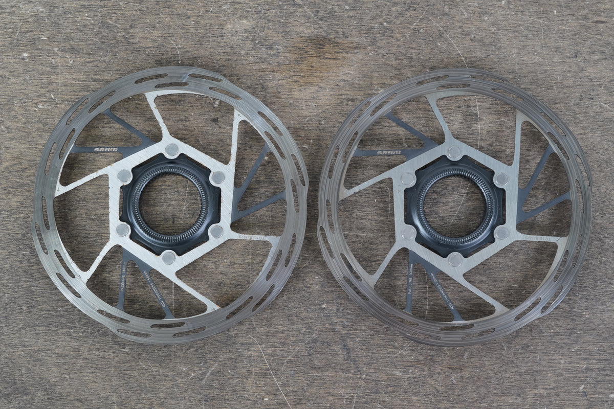(2) 160mm SRAM PaceLine Center Lock Disc Brake Rotors 314g