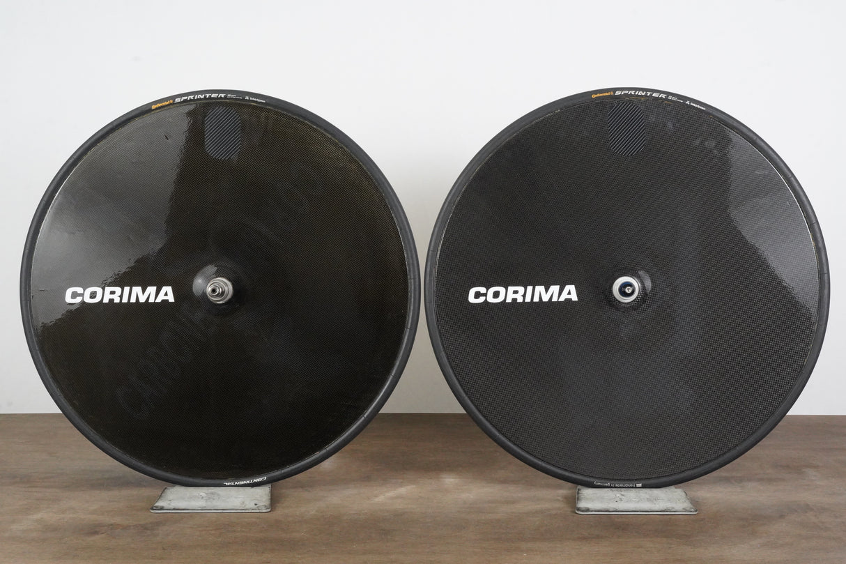 Corima Disc Tubular Carbon Track Wheelset + Wheel Bags Fixed Gear
