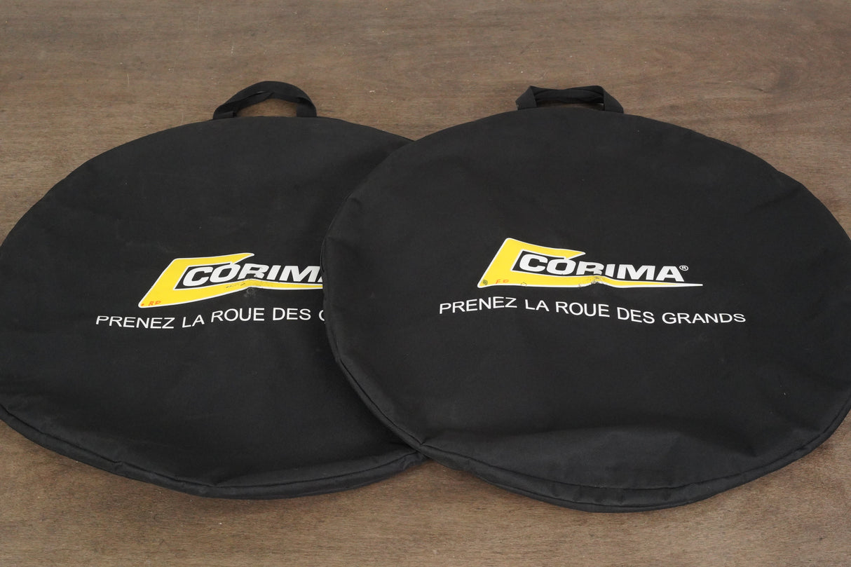 Corima Disc Tubular Carbon Track Wheelset + Wheel Bags Fixed Gear