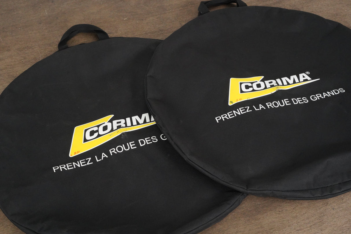 Corima Disc Tubular Carbon Track Wheelset + Wheel Bags Fixed Gear