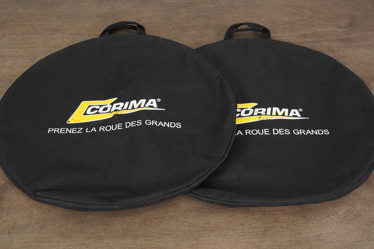 Corima Disc Tubular Carbon Track Wheelset + Wheel Bags Fixed Gear